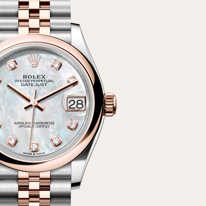Rolex Datejust in Everose Rolesor - combination of Oystersteel and Everose gold, M278241-0026 - Clarkson Jewelers