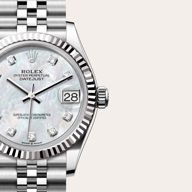 Rolex Datejust in White Rolesor - combination of Oystersteel and white gold, M278274-0006 - Schiffman's Jewelers