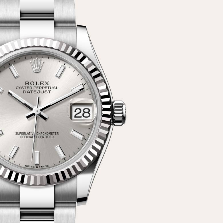 Rolex Datejust in White Rolesor - combination of Oystersteel and white gold, M278274-0011 - Little Switzerland