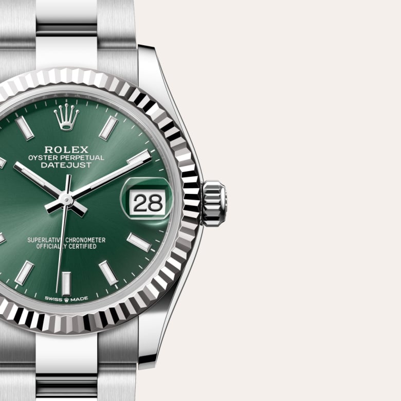 Rolex Datejust in White Rolesor - combination of Oystersteel and white gold, M278274-0017 - Blakemans Jewelry