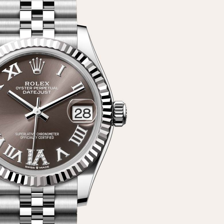 Rolex Datejust in White Rolesor - combination of Oystersteel and white gold, M278274-0028 - Lenox Jewelers