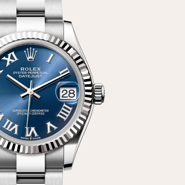 Rolex Datejust in White Rolesor - combination of Oystersteel and white gold, M278274-0033 - Little Switzerland
