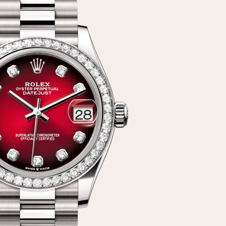 Rolex Datejust in 18 kt white gold, M278289RBR-0028 - Meierotto Jewelers
