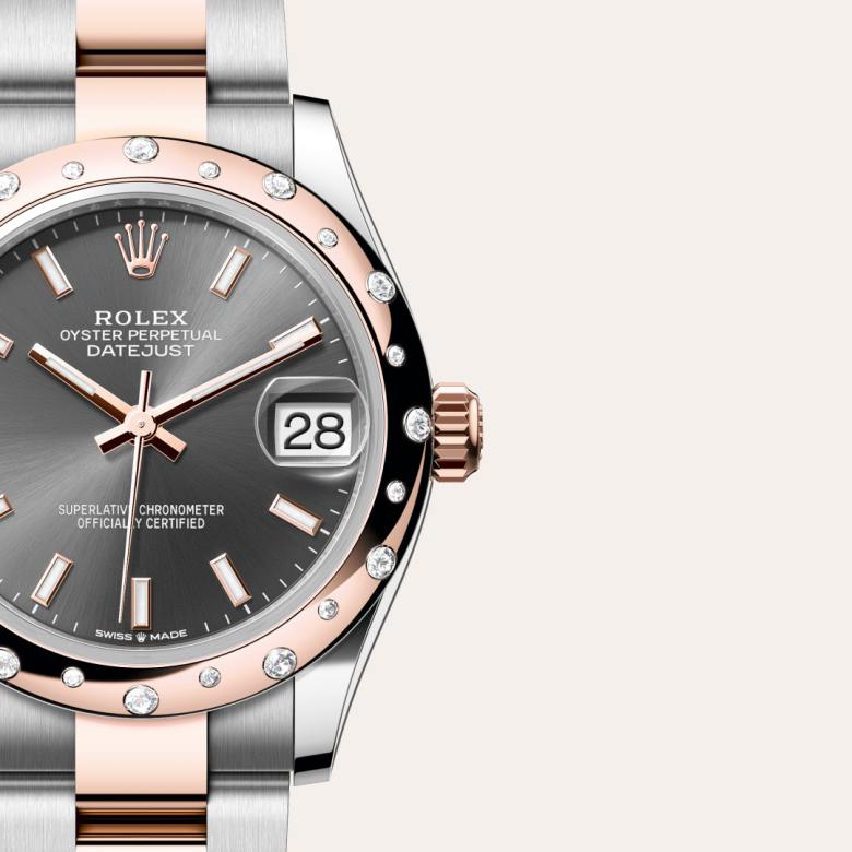 Rolex Datejust in Everose Rolesor - combination of Oystersteel and Everose gold, M278341RBR-0017 - Clarkson Jewelers