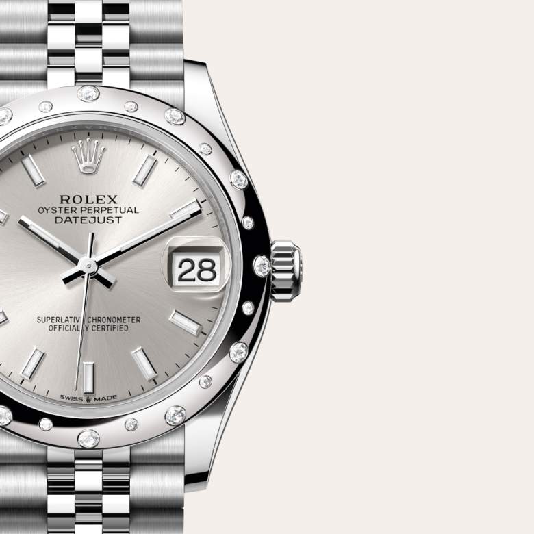 Rolex Datejust in White Rolesor - combination of Oystersteel and white gold, M278344RBR-0014 - Walters & Hogsett