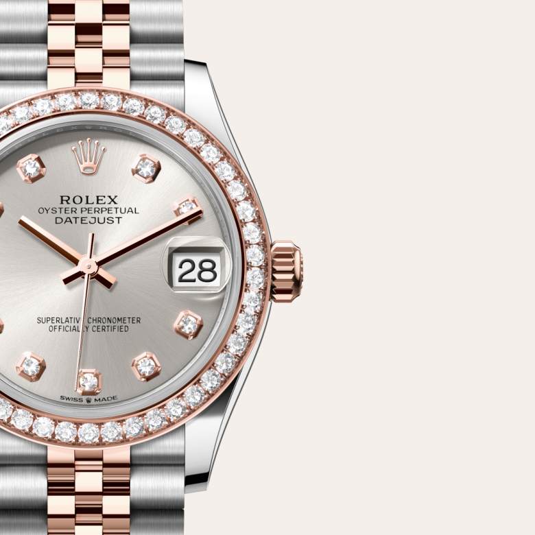 Rolex Datejust in Everose Rolesor - combination of Oystersteel and Everose gold, M278381RBR-0016 - Little Switzerland