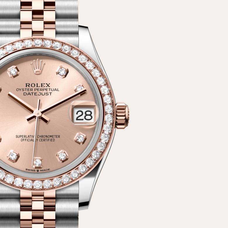 Rolex Datejust in Everose Rolesor - combination of Oystersteel and Everose gold, M278381RBR-0024 - Schiffman's Jewelers