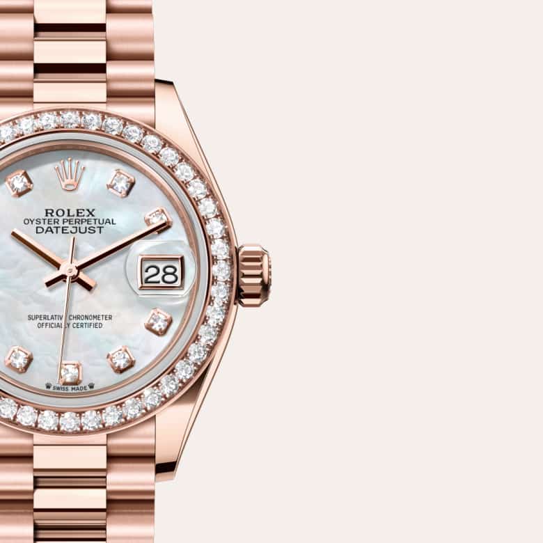 Rolex Lady-Datejust in 18 kt Everose gold, M279135RBR-0010 - Clarkson Jewelers