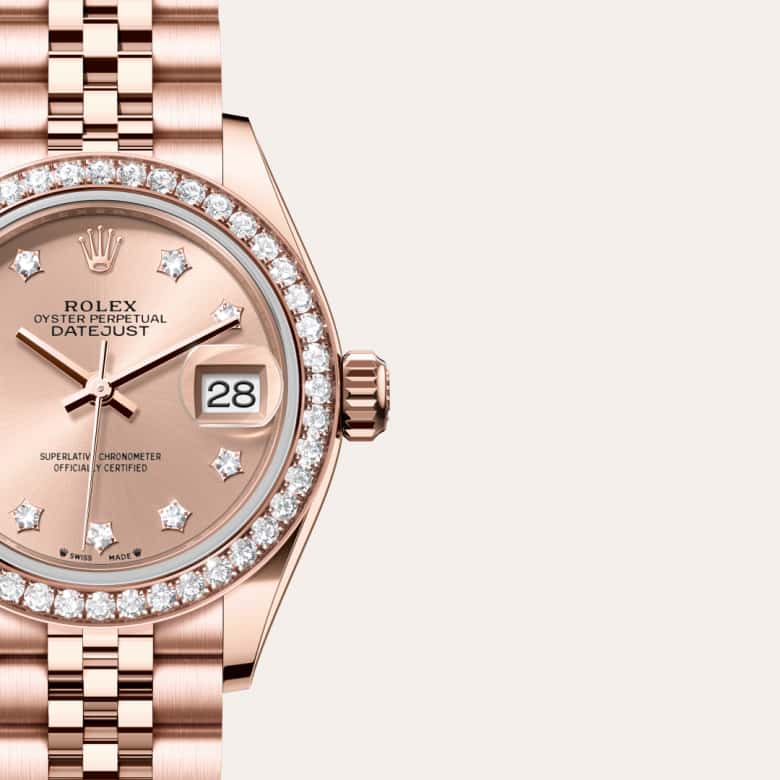 Rolex Lady-Datejust in 18 kt Everose gold, M279135RBR-0030 - Meierotto Jewelers