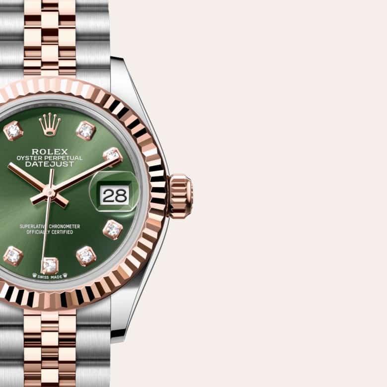 Rolex Lady-Datejust in Everose Rolesor - combination of Oystersteel and Everose gold, M279171-0007 - Schiffman's Jewelers
