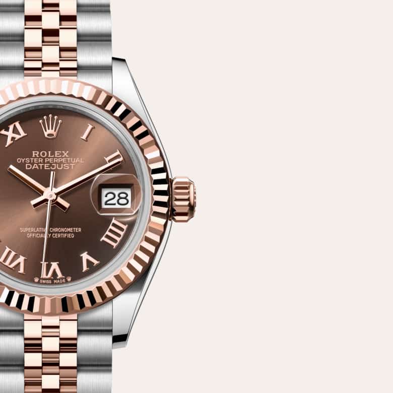 Rolex Lady-Datejust in Everose Rolesor - combination of Oystersteel and Everose gold, M279171-0009 - Schiffman's Jewelers