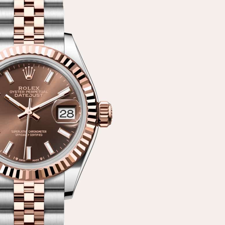 Rolex Lady-Datejust in Everose Rolesor - combination of Oystersteel and Everose gold, M279171-0017 - Lenox Jewelers