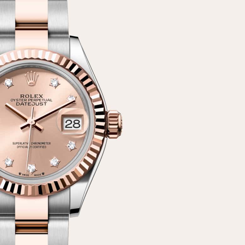 Rolex Lady-Datejust in Everose Rolesor - combination of Oystersteel and Everose gold, M279171-0028 - Clarkson Jewelers