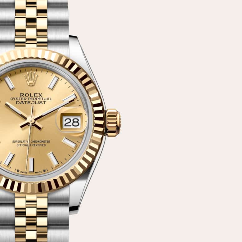Rolex Lady-Datejust in Yellow Rolesor - combination of Oystersteel and yellow gold, M279173-0001 - Schiffman's Jewelers