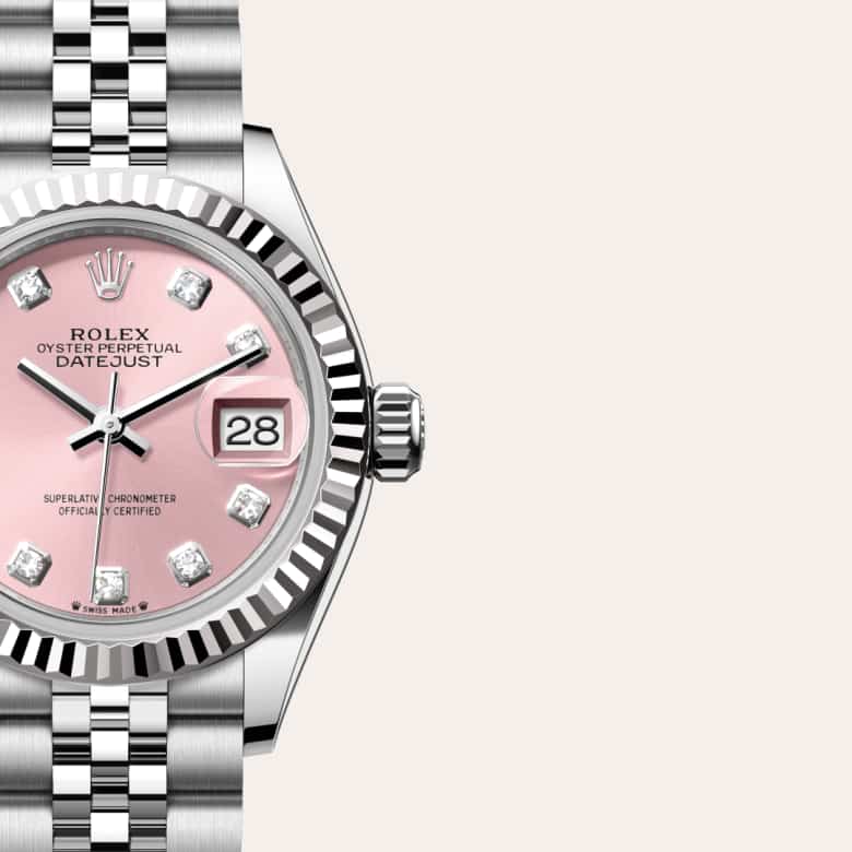 Rolex Lady-Datejust in White Rolesor - combination of Oystersteel and white gold, M279174-0003 - Orrs Jewelers