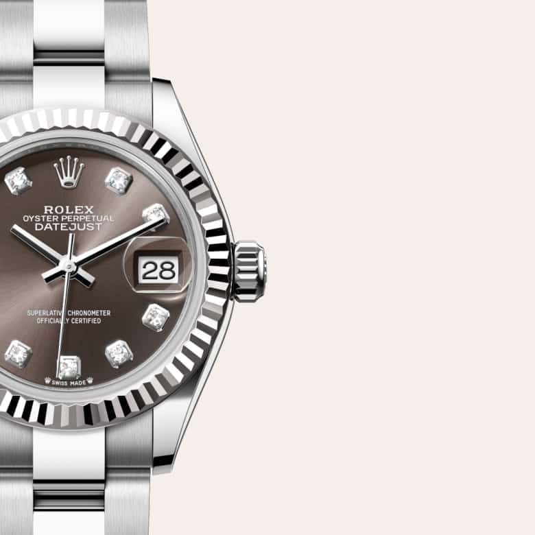 Rolex Lady-Datejust in White Rolesor - combination of Oystersteel and white gold, M279174-0016 - Walters & Hogsett