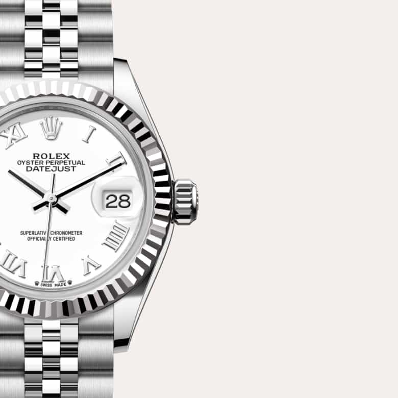 Rolex Lady-Datejust in White Rolesor - combination of Oystersteel and white gold, M279174-0019 - Walters & Hogsett