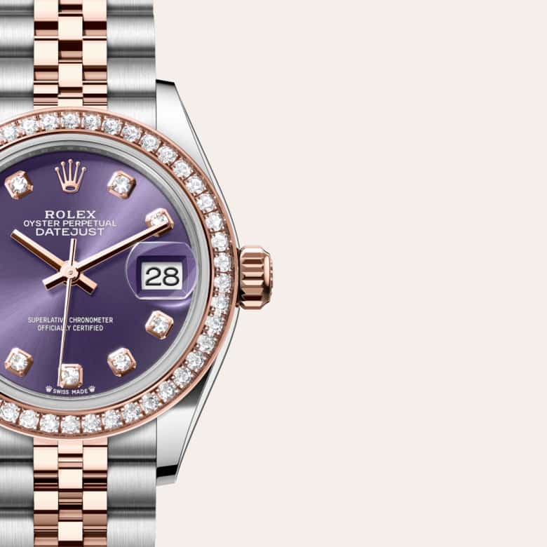 Rolex Lady-Datejust in Everose Rolesor - combination of Oystersteel and Everose gold, M279381RBR-0015 - Schiffman's Jewelers