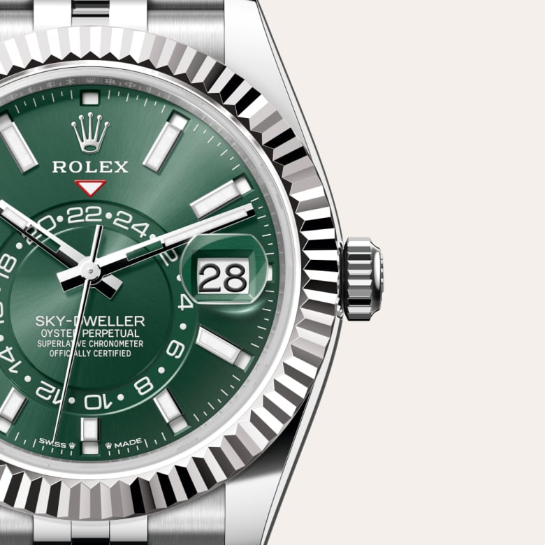 Rolex Sky-Dweller in White Rolesor - combination of Oystersteel and white gold, M336934-0002 - Little Switzerland